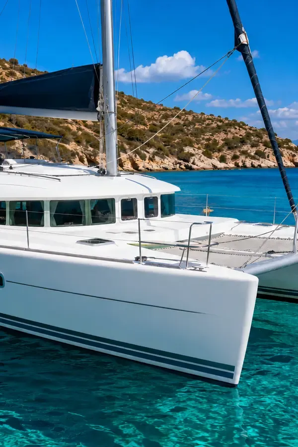 lagoon 380 front view on crete